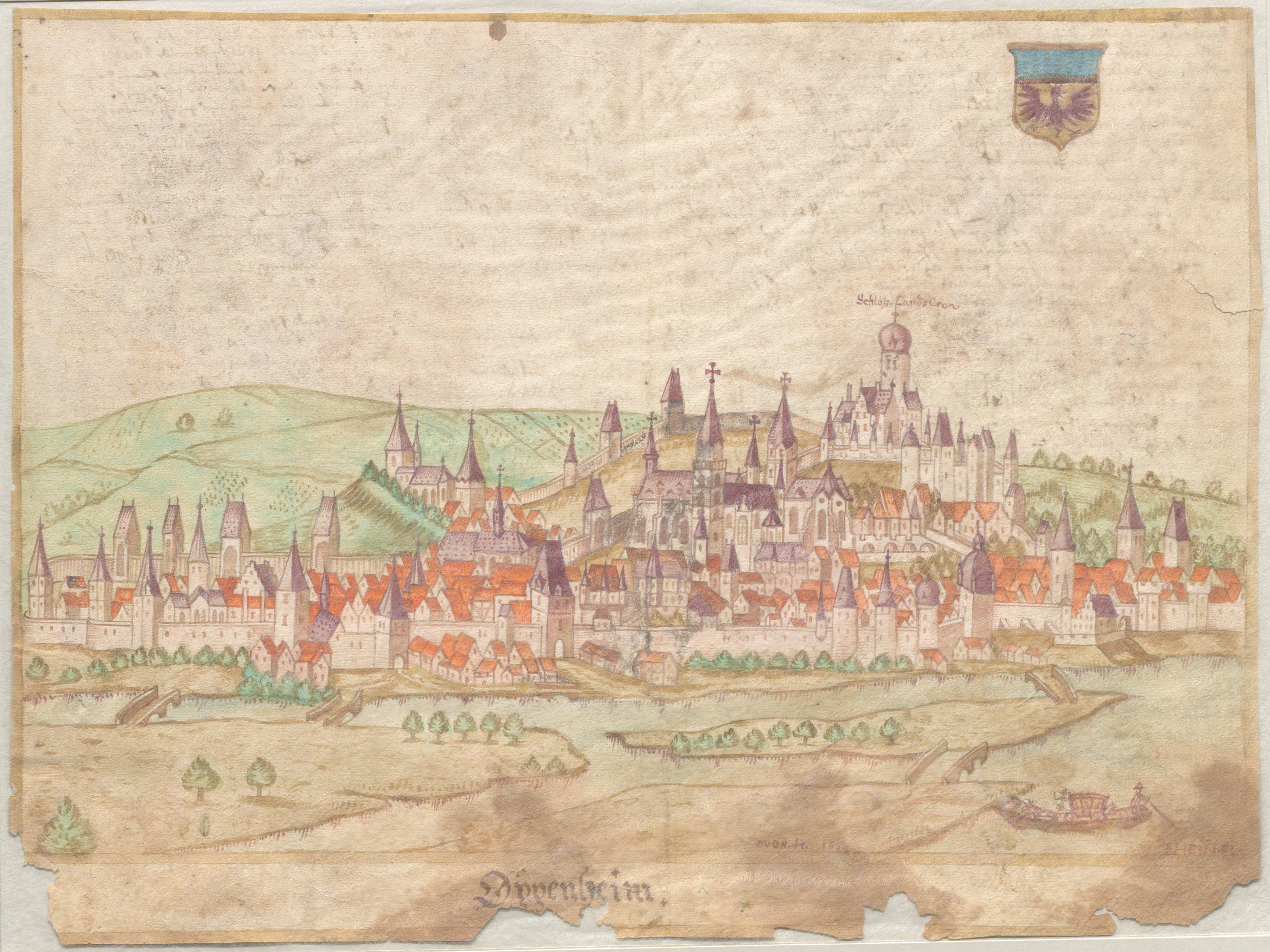 Oppenheim mit Burg Landskron<br/>Ansicht von „AVDS“, 1699