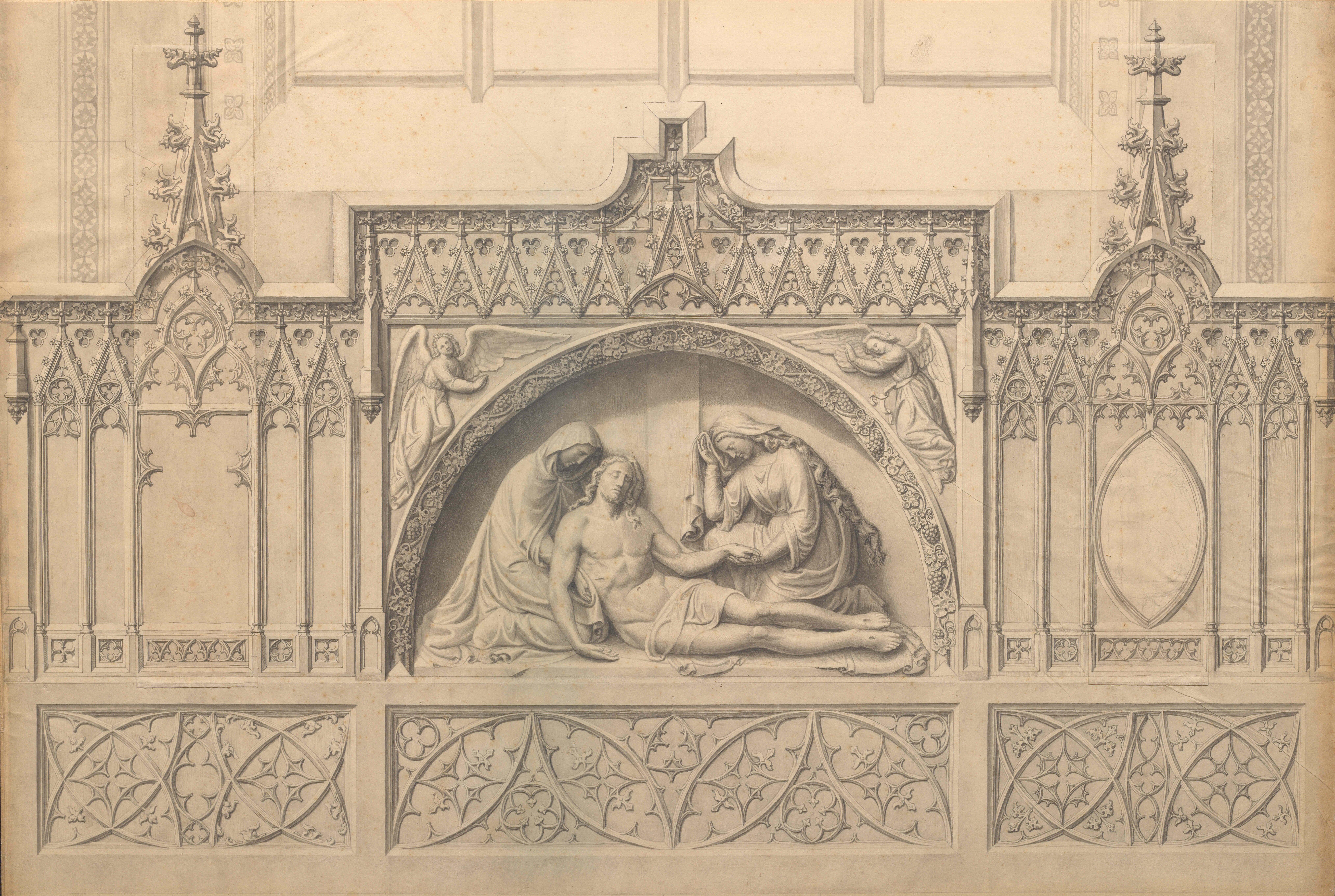 Die Arco-Kapelle im Münchner Dom Entwurf zur Gestaltung der Seitenwand, um 1870