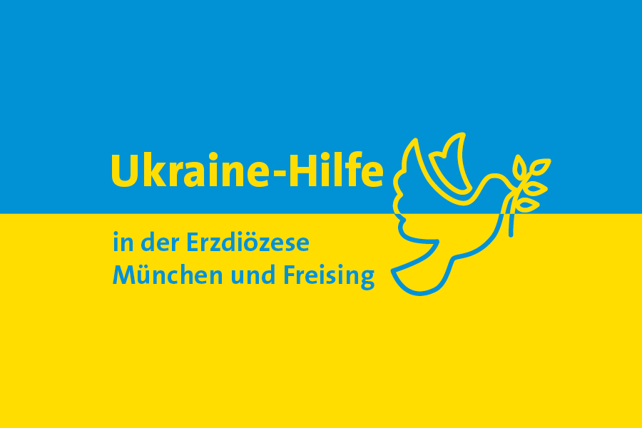 Ukraine Hilfe Signet des Erzbistums München und Freising