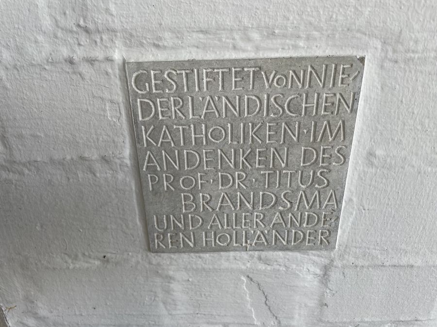 Gedenktafel für Titus Brandsma im KZ Dachau