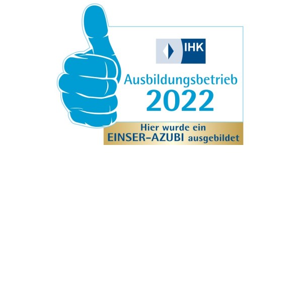 Aufkleber "Wir bilden 1-er-Azubis aus" von 2022