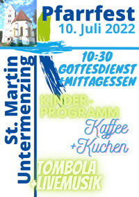 Plakat Pfarrfest St. Martin Untermenzing