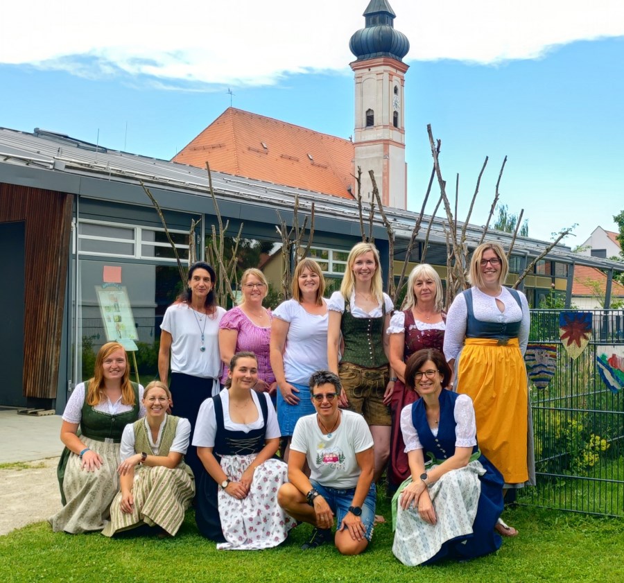 Erzieherinnen am Sommerfest