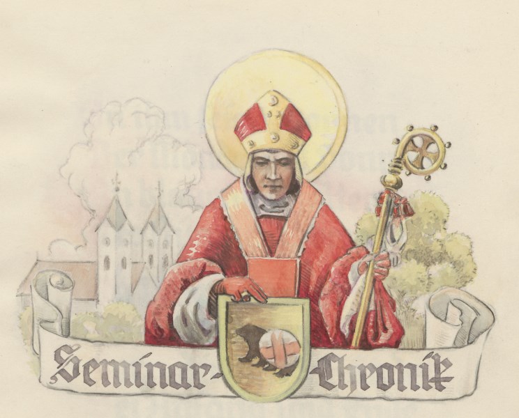 Titelseite der Chronik des Priesterseminars 1945-1959 (Ausschnitt)