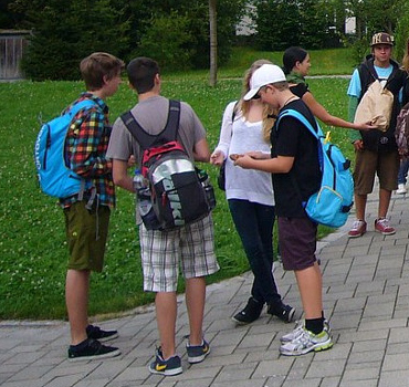 Schüler:innen bei einem Tag der Orientierung