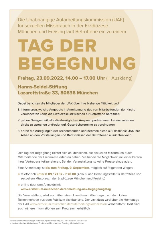 Plakat Tag der Begegnung am 23.09.2022