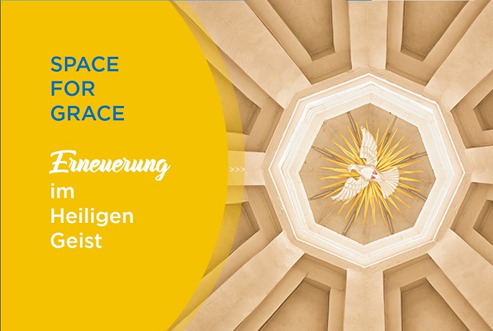 Startbild Slideshow, Text: Space for Grace - Erneuerung im Heiligen Geist