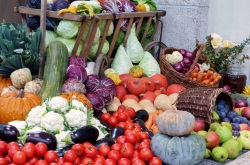 Erntedank - herbstliches Obst und Gemüse aus der Region