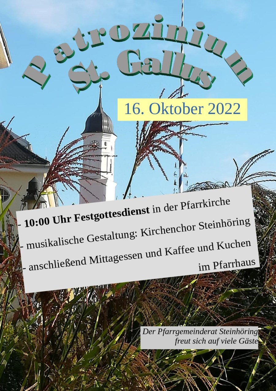 Plakat zum Patrozinium 2022