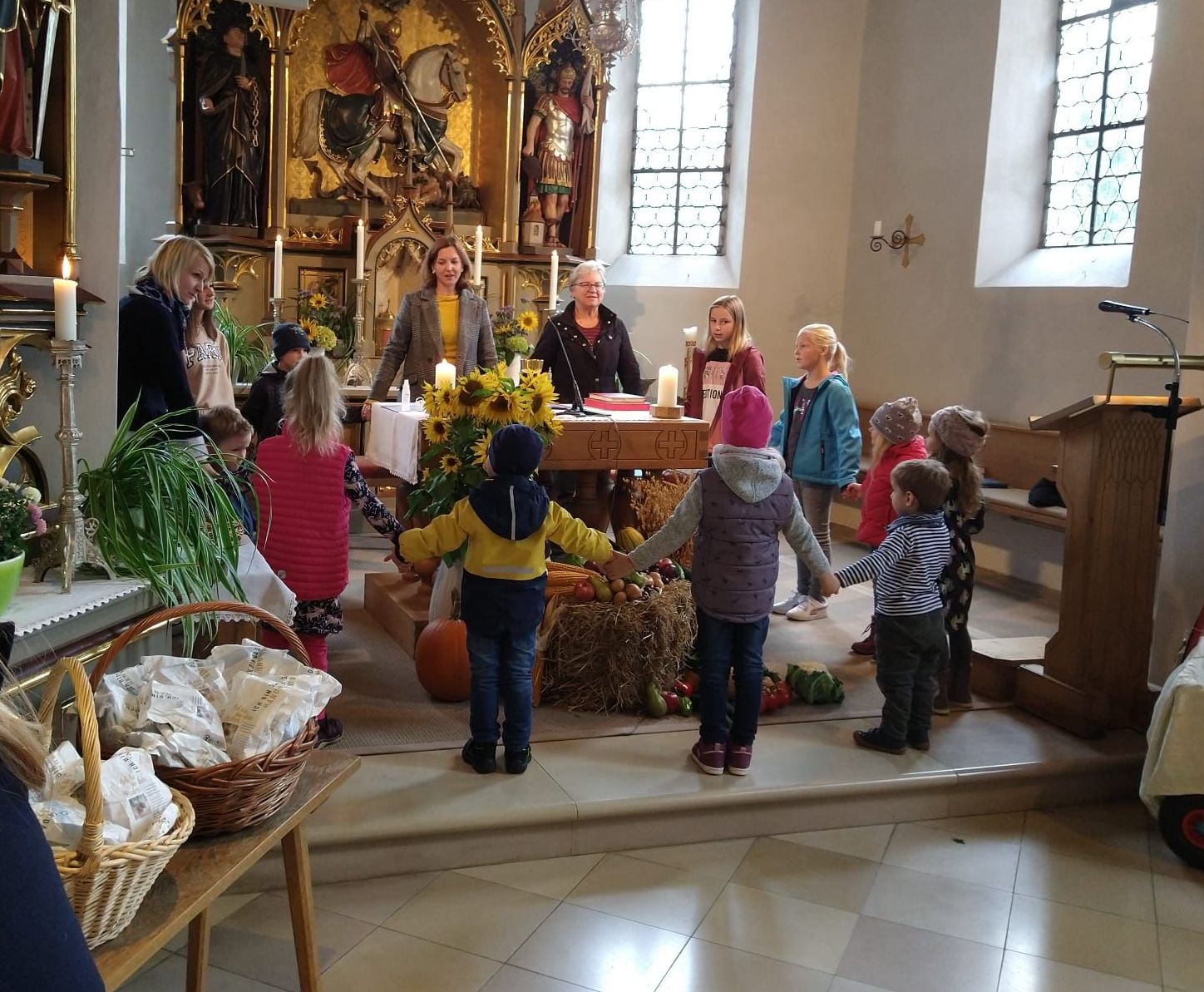 Kindergottesdienst zu Erntedank in Großberghofen am 2.10.2022