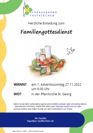 Familiengottesdienst 27.11.2022 Teaser