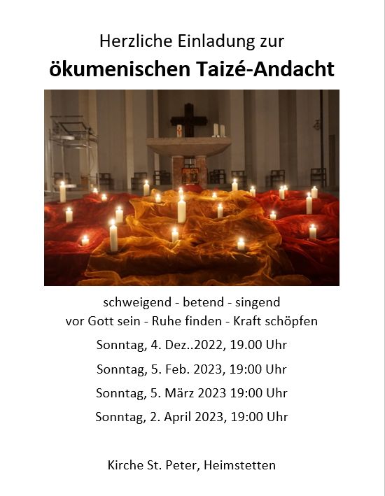 Taize-Andachten 2022/2023