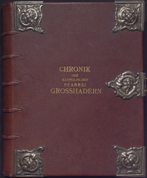 Chronik der katholischen Pfarrei Großhadern, 1920-1935, aus dem Pfarrarchiv München-St. Canisius (Einband)