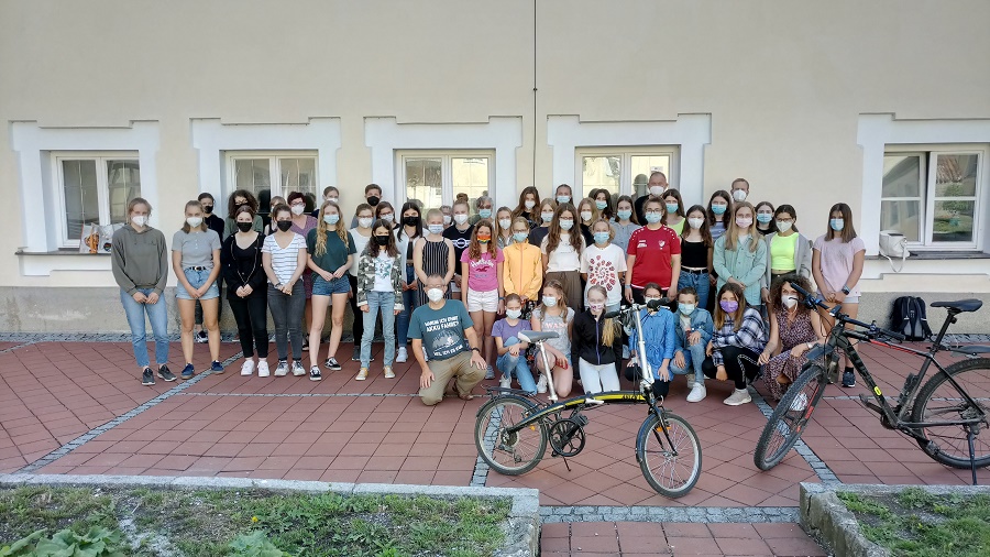 Fahrradgruppe der Ursulinen-Realschule in Landshut