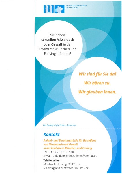 Flyer Missbrauch und Gewalt