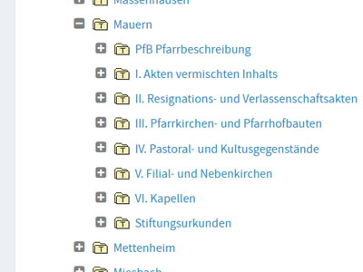 Pfarrakten im Archiv des Erzbistums München und Freising