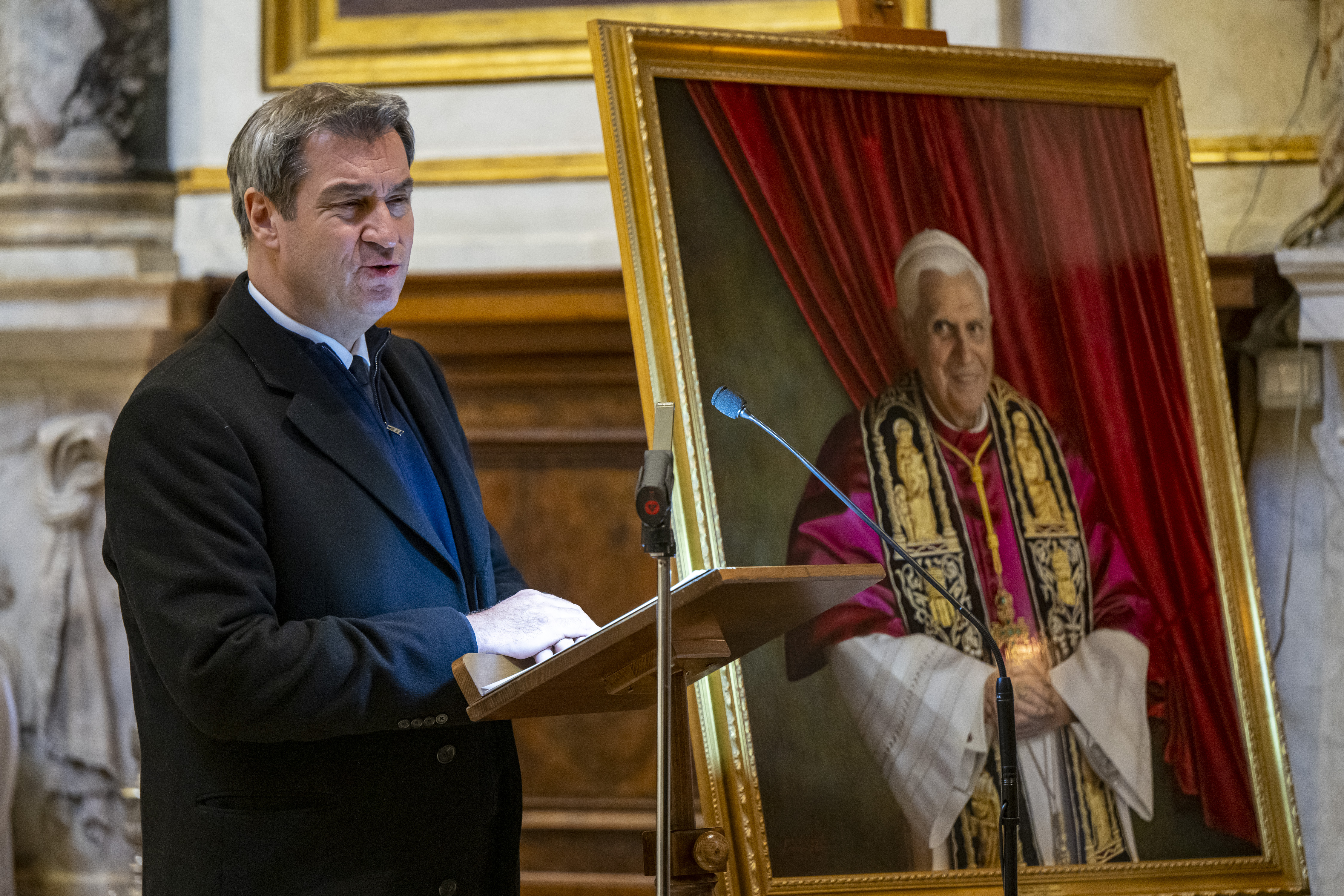 Markus Söder bei der Vesper im Gedenken an Benedikt XVI.