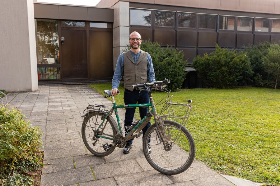 Nicolas Gkotses mit seinem Radl