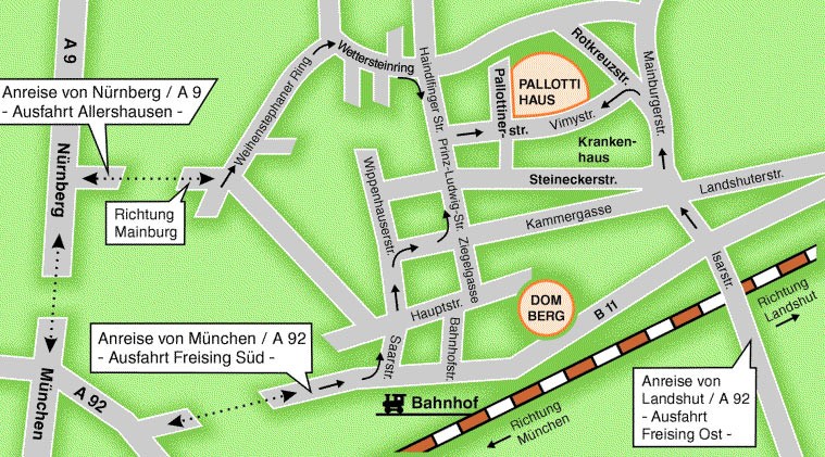 Lageplan Pallotti-Haus