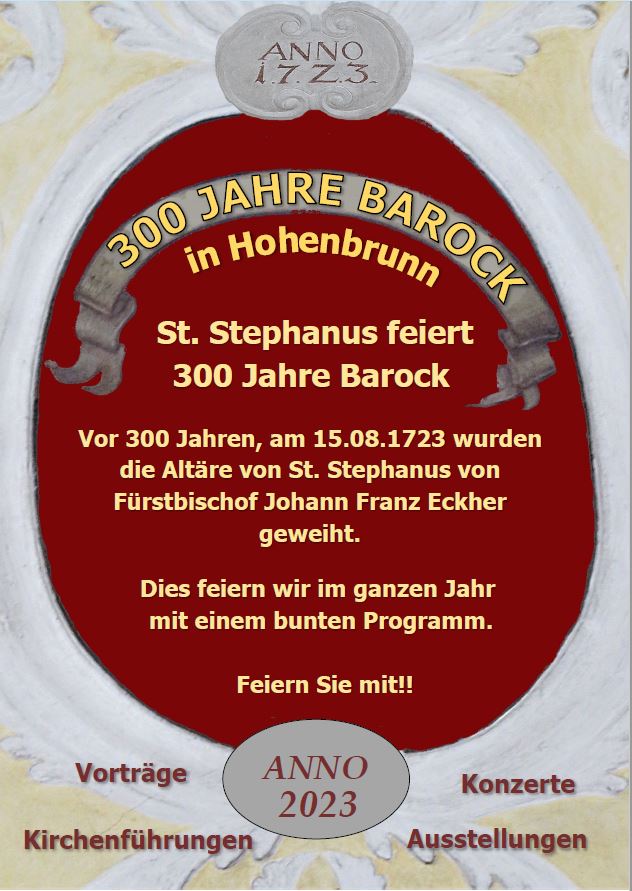 Plakat 300 Jahre Barock in Hohenbrunn