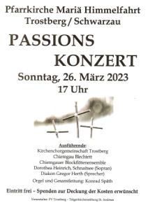 Passionskonzert Schwarzau 2023