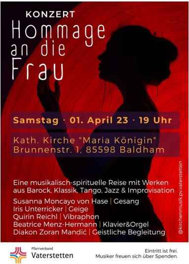 Konzert Hommage an die Frau