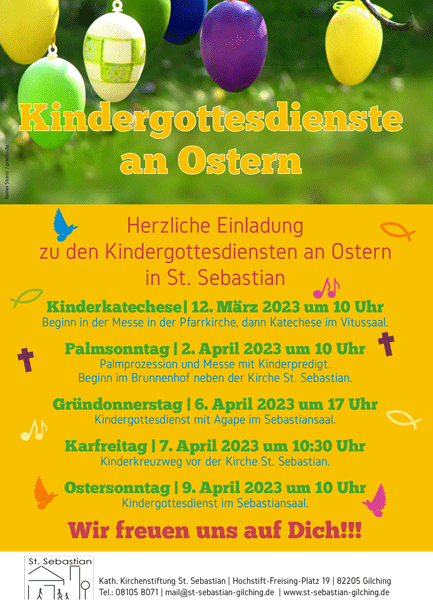 Plakat Termine Osterzeit Kinder