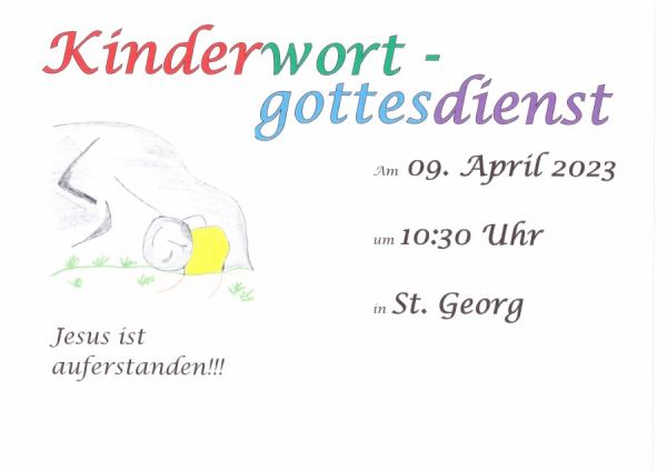 Kinderwortgottesdienst 09.04.2023 in St. Georg