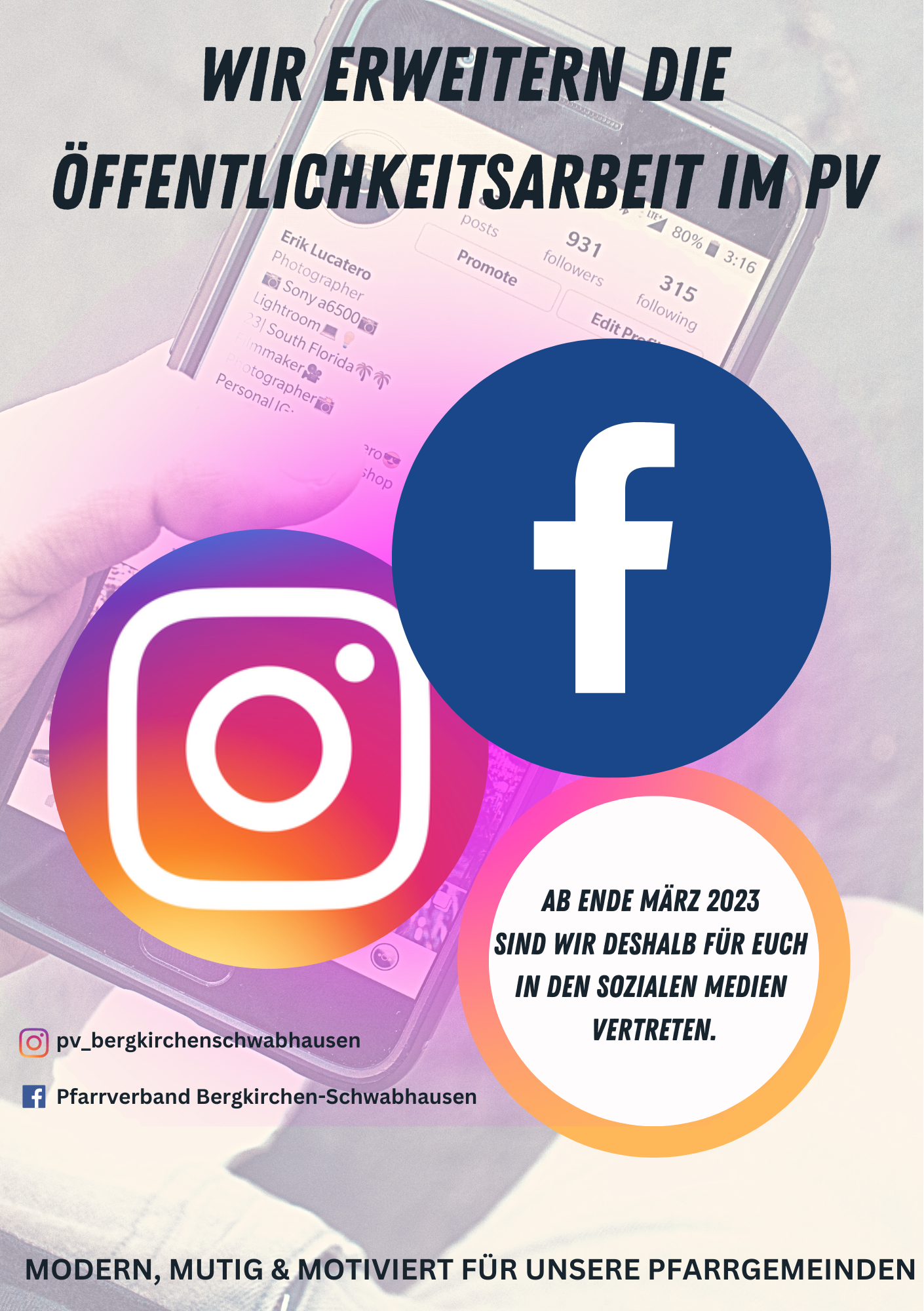 Neu: der PV auf facebook und Instagram