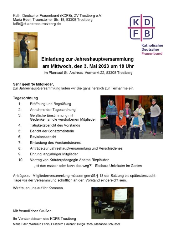 KDFB Zweigverein Trostberg