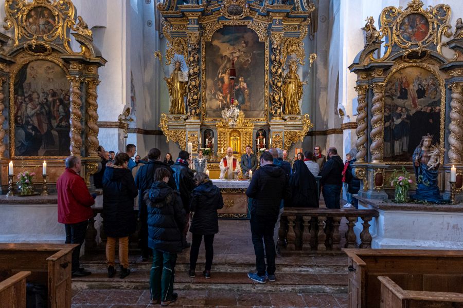 Gemeinsamer Gottesdienst der Schiffswallfahrt der Berufungspastoral am 29. April 2023 in Münster Mariä Opferung auf der Fraueninsel