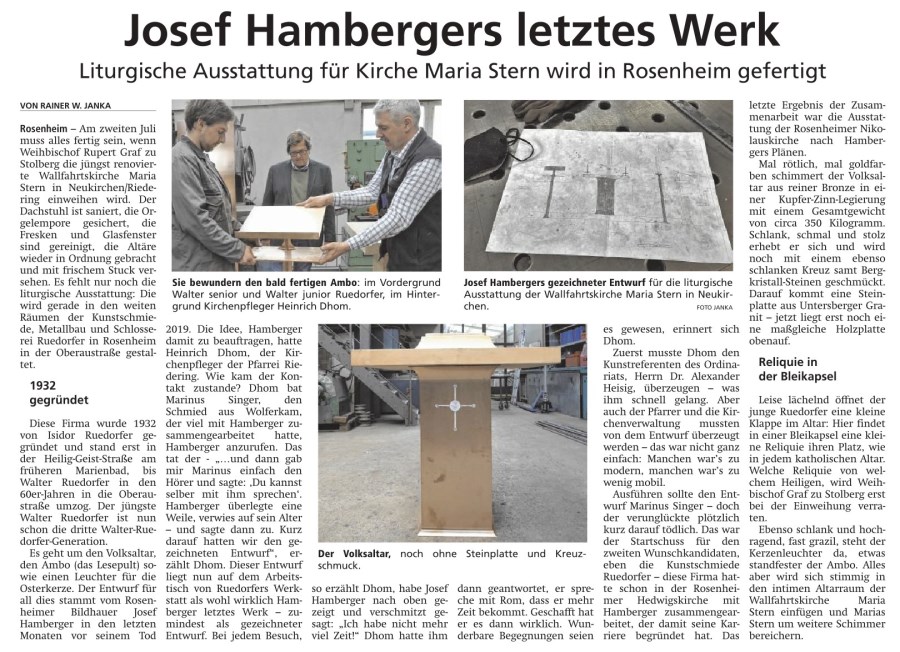 Zeitung Altar