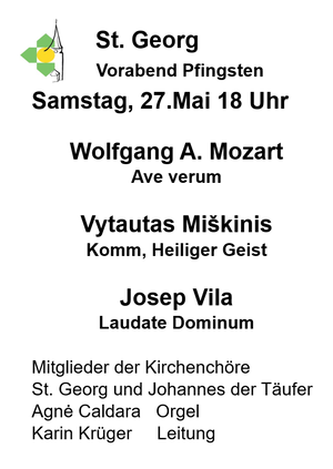 Kirchenmusik am Vorabend zu Pfingsten 27.05.2023