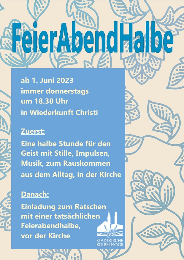 Einladung zur FeierAbendHalbe