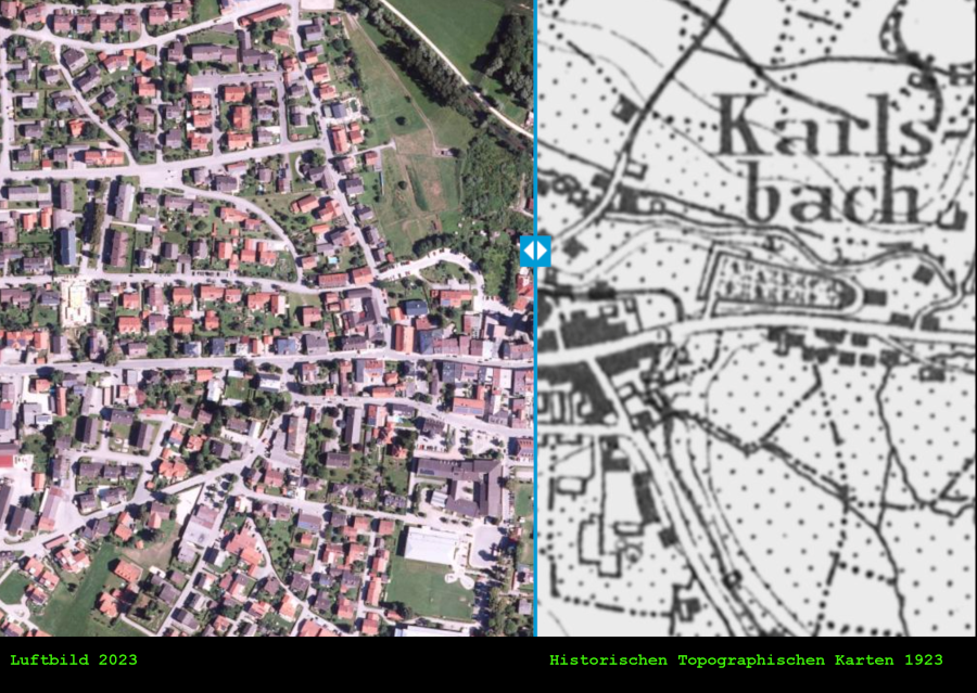 Luftbild - Karte historisch