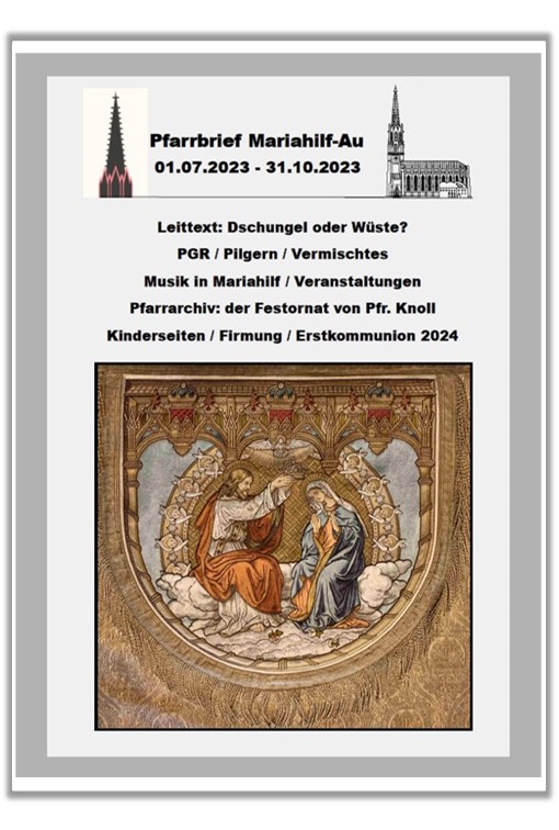 Deckblatt Mariahilf Pfarrbrief Sommer 2023