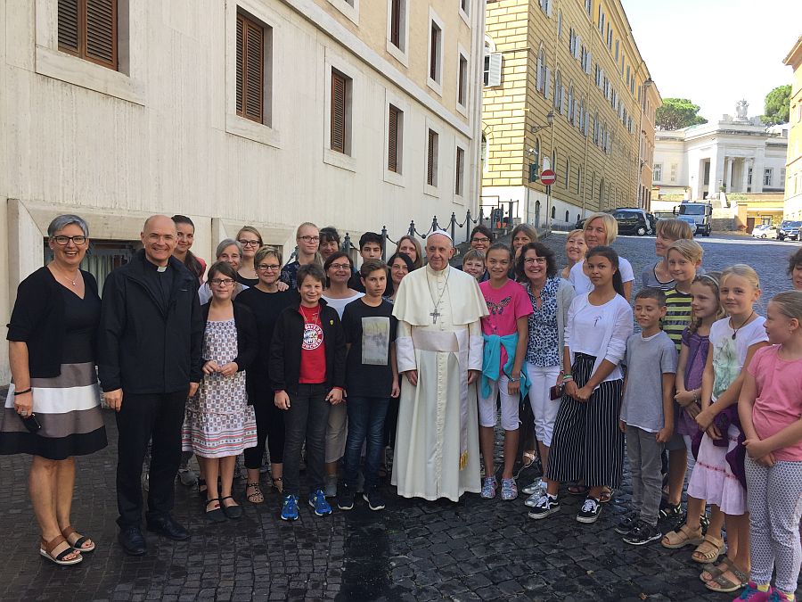 Treffen der Alleinerziehenden mit Papst Franziskus im Rom 2017
