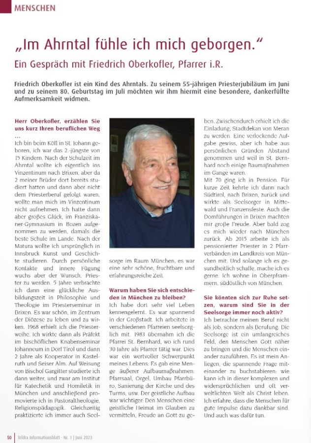 Interview Pfarrer Oberkofler