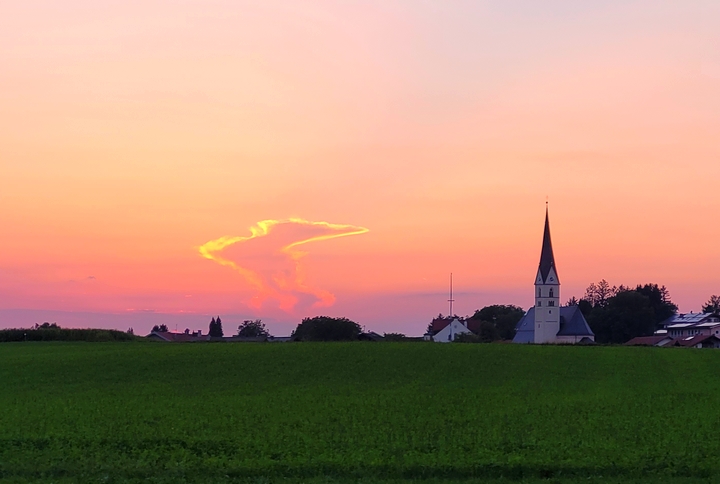 Sonnenuntergang bei Babensham