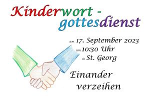 Kinderwortgottesdienst am 17.09.23 um 10:30 Uhr in St. Georg