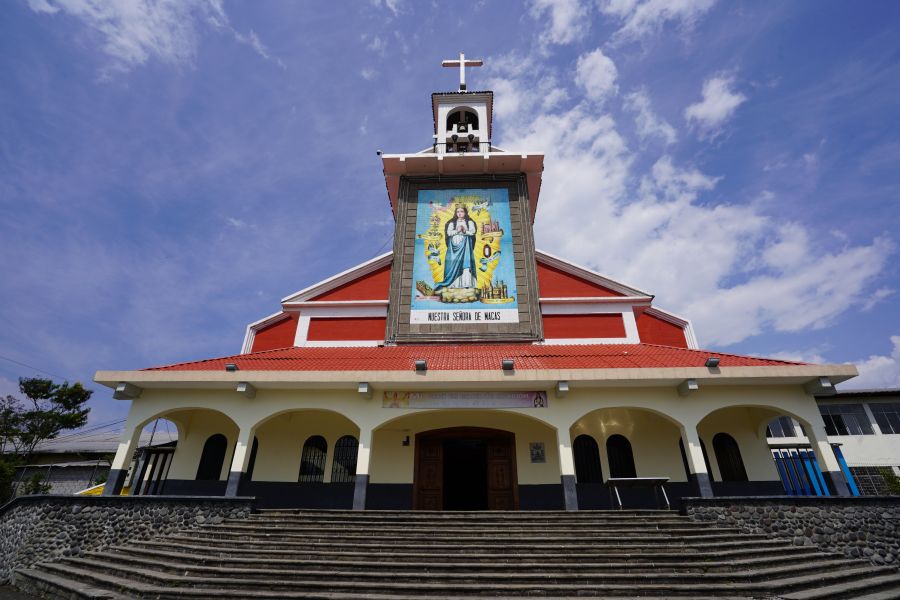 Die Kathedrale mit der Abbildung des Gnadenbilds als Wahrzeichen der Stadt