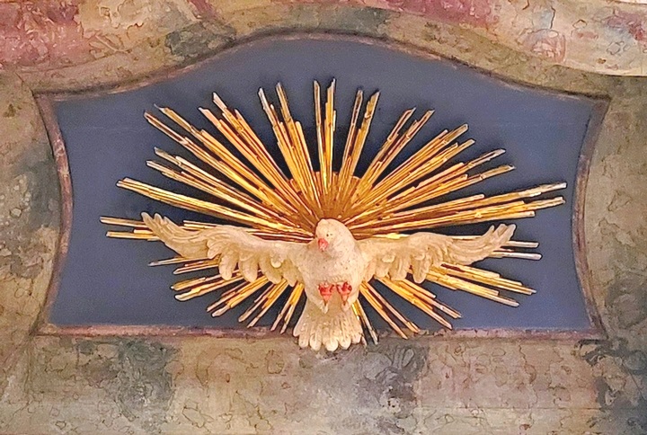 Symbolischer Heiliger Geist, Kanzel Pfarrkirche Babensham