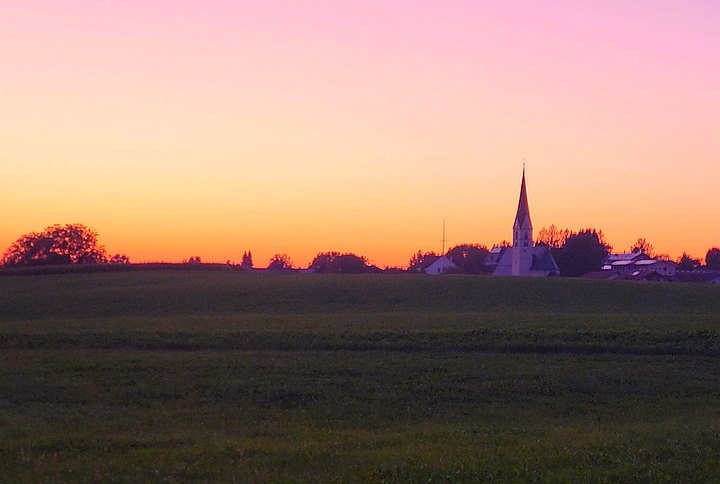 Sonnenuntergang in Babensham