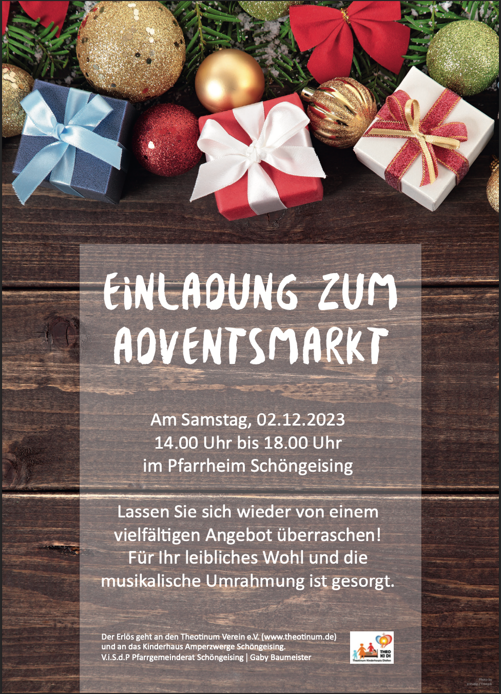 Einladung zum Adventsmarkt iN Schöngeising