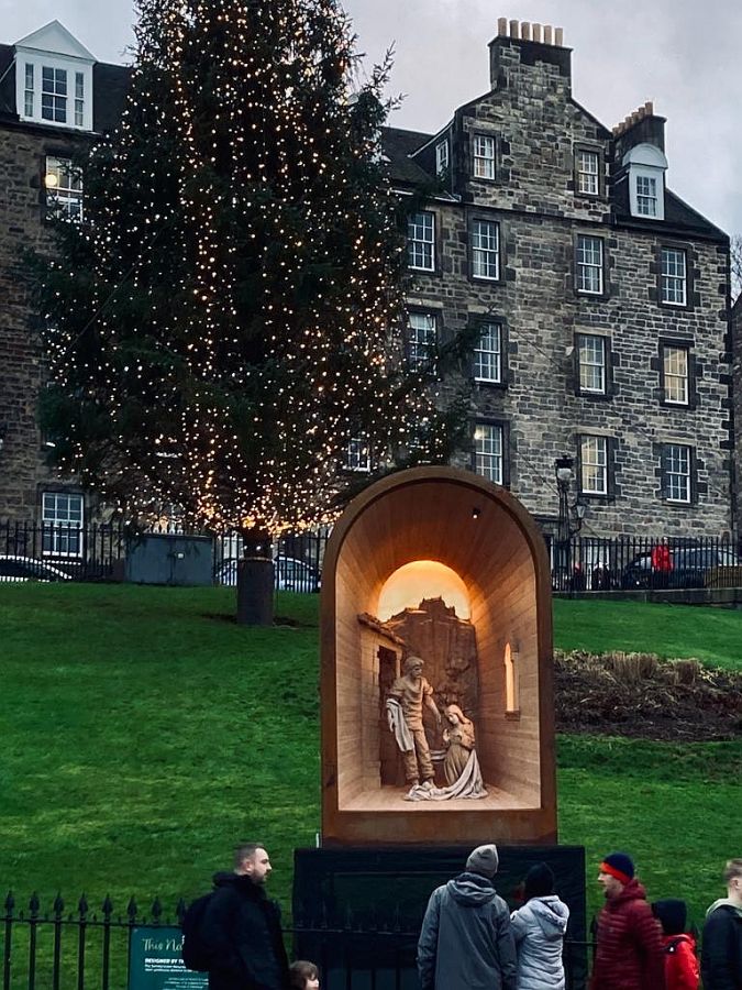 Die Krippe von Thomas Hildenbrand auf dem Mound in Edinburgh