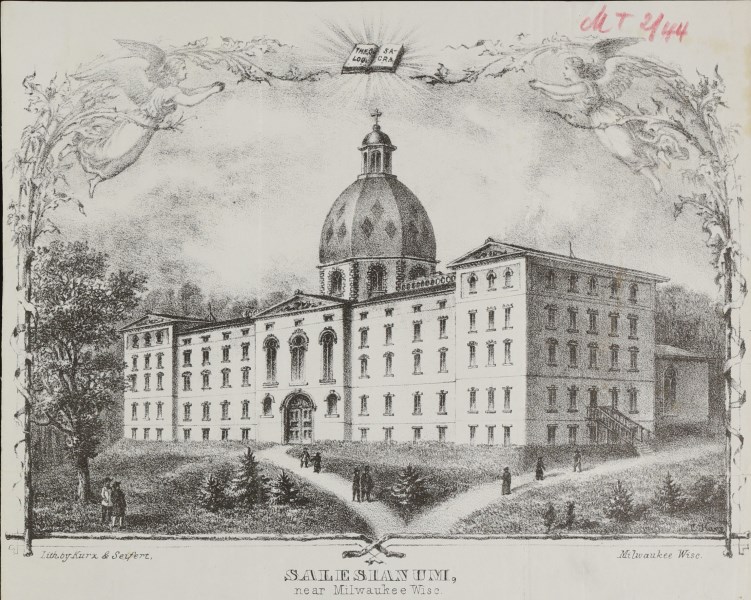 „Salesianum“ (heute: Saint Francis de Sales Seminary) in St. Francis bei Milwaukee (Bundesstaat Wisconsin), Briefkopf eines Schreibens von 1862