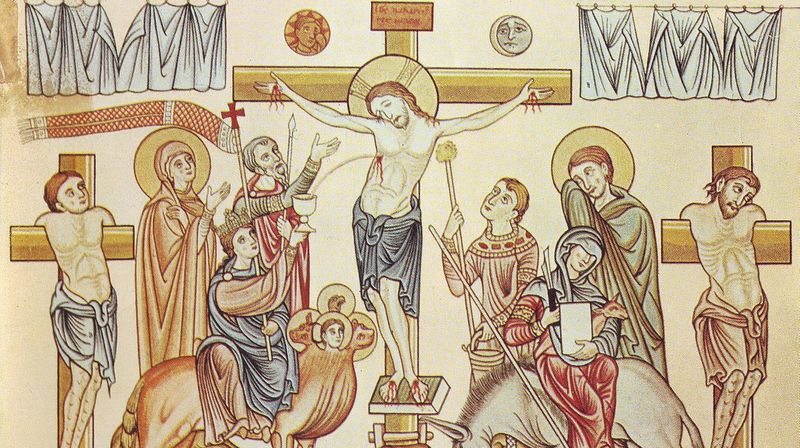 Hortus Deliciarum, Die Kreuzigung Jesu Christi