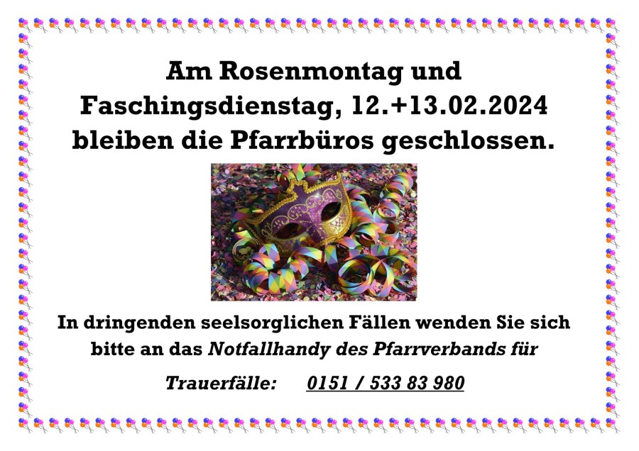 2024_Schließzeit Fasching PV