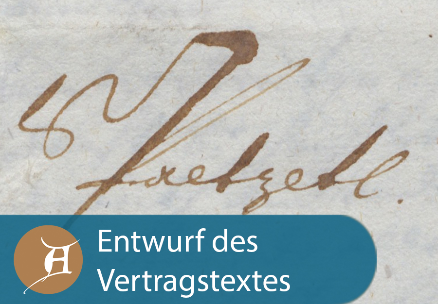 Grafik Entwurf des Vertragstextes