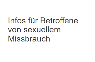 Betroffene von sexuellem Missbrauch